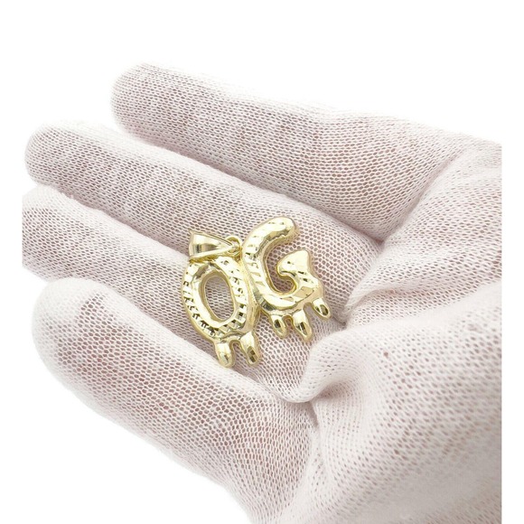 OG Original Gangster Pendant 10k Gold Men's Charm 1.2" - Picture 4 of 5